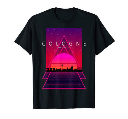 Cologne Skyline 80S 90S Vaporwave T-Shirt - Streetwear Style for Adults - T-Shirt, Sweatshirt, Hoodie