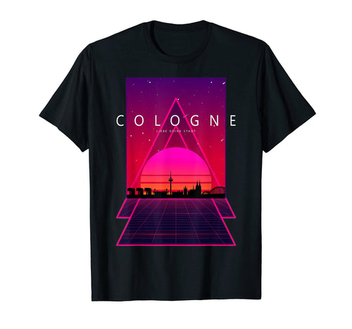 Cologne Skyline 80S 90S Vaporwave T-Shirt - Streetwear Style for Adults - T-Shirt, Sweatshirt, Hoodie