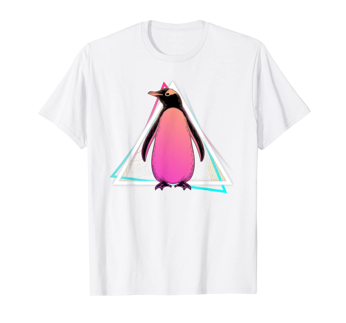 Penguin Antarctic Animal 80S Art T-Shirt - Custom Art Print Men Women - T-Shirt, Sweatshirt, Hoodie
