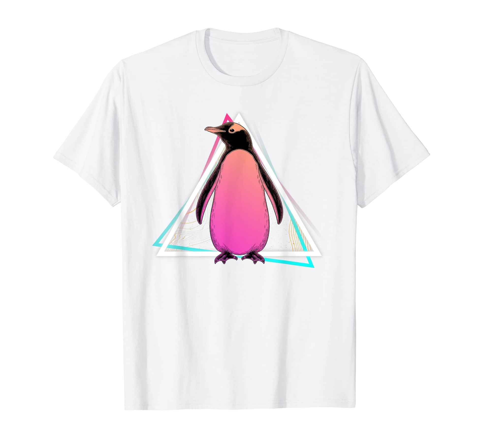 Penguin Antarctic Animal 80S Art T-Shirt - Custom Art Print Men Women - T-Shirt, Sweatshirt, Hoodie