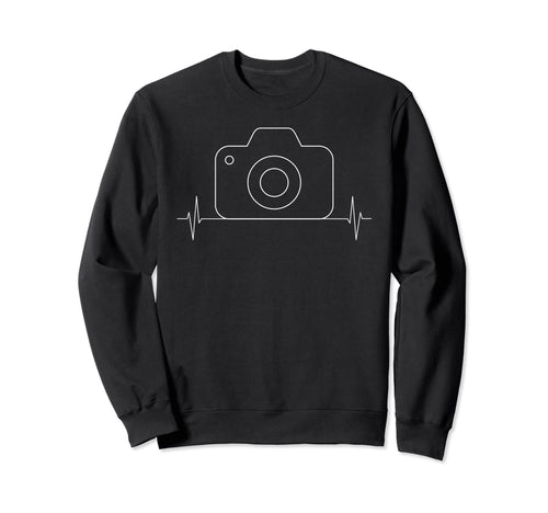 Photographer Camera Heartbeat Sweatshirt - Graphic Print Unisex - T-Shirt, Sweatshirt, Hoodie