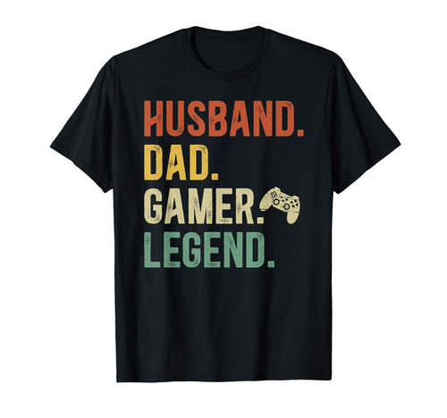 Husband Dad Gamer Dad Gaming Dad T-Shirt - Fun Novelty Design for Adults - T-Shirt, Sweatshirt, Hoodie