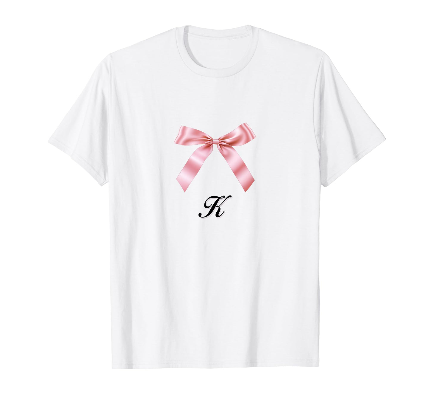 K Bow Coquette Bow Girlcore Y2K T-Shirt - Novelty Apparel for Adults - T-Shirt, Sweatshirt, Hoodie