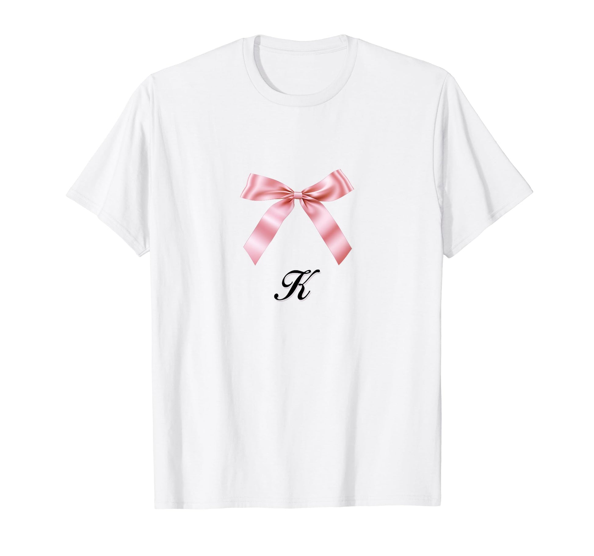 K Bow Coquette Bow Girlcore Y2K T-Shirt - Novelty Apparel for Adults - T-Shirt, Sweatshirt, Hoodie