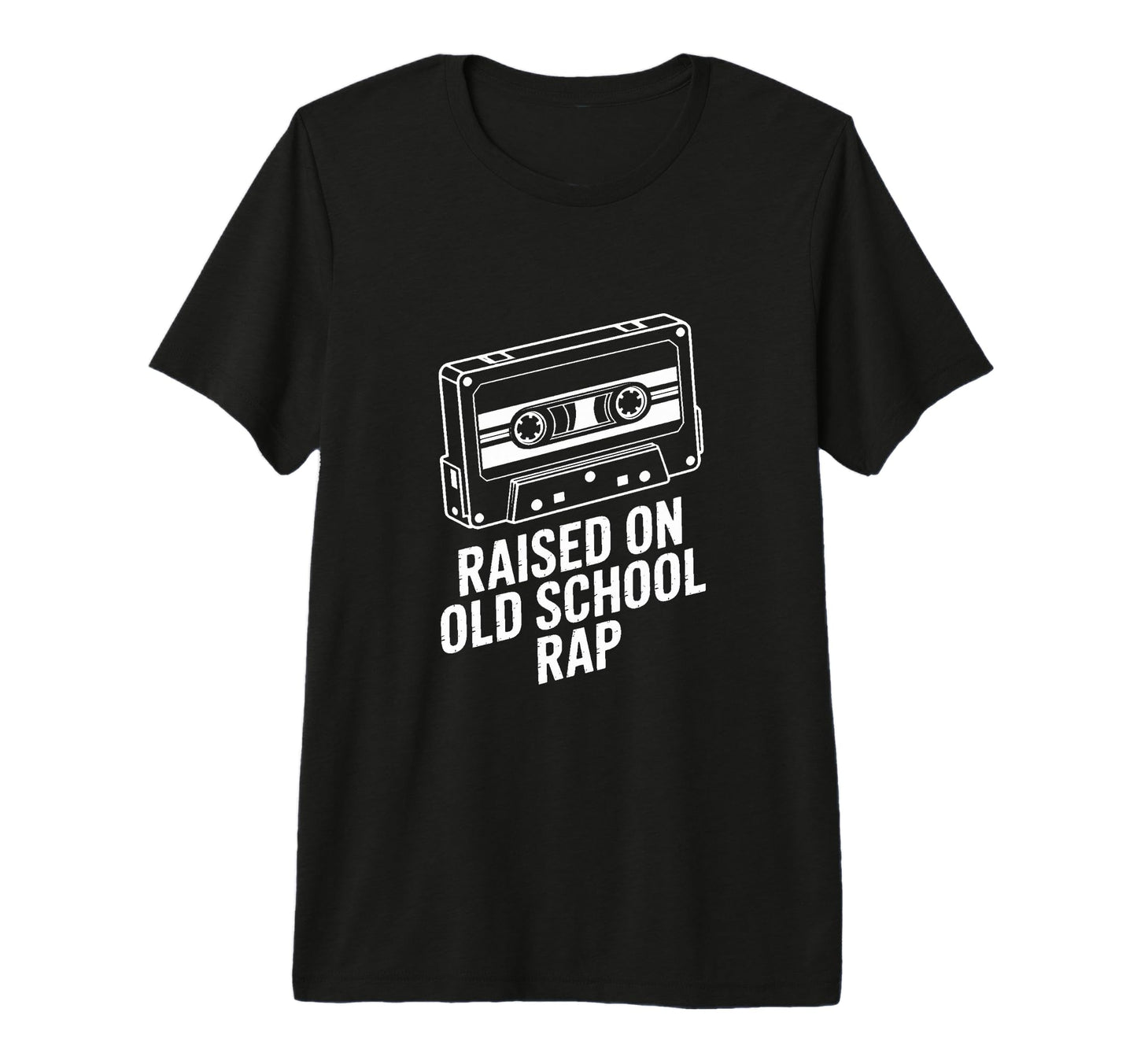 Raised Old School Rap Hip Hop Cassette T-Shirt - Custom Art Print Unisex - T-Shirt, Sweatshirt, Hoodie