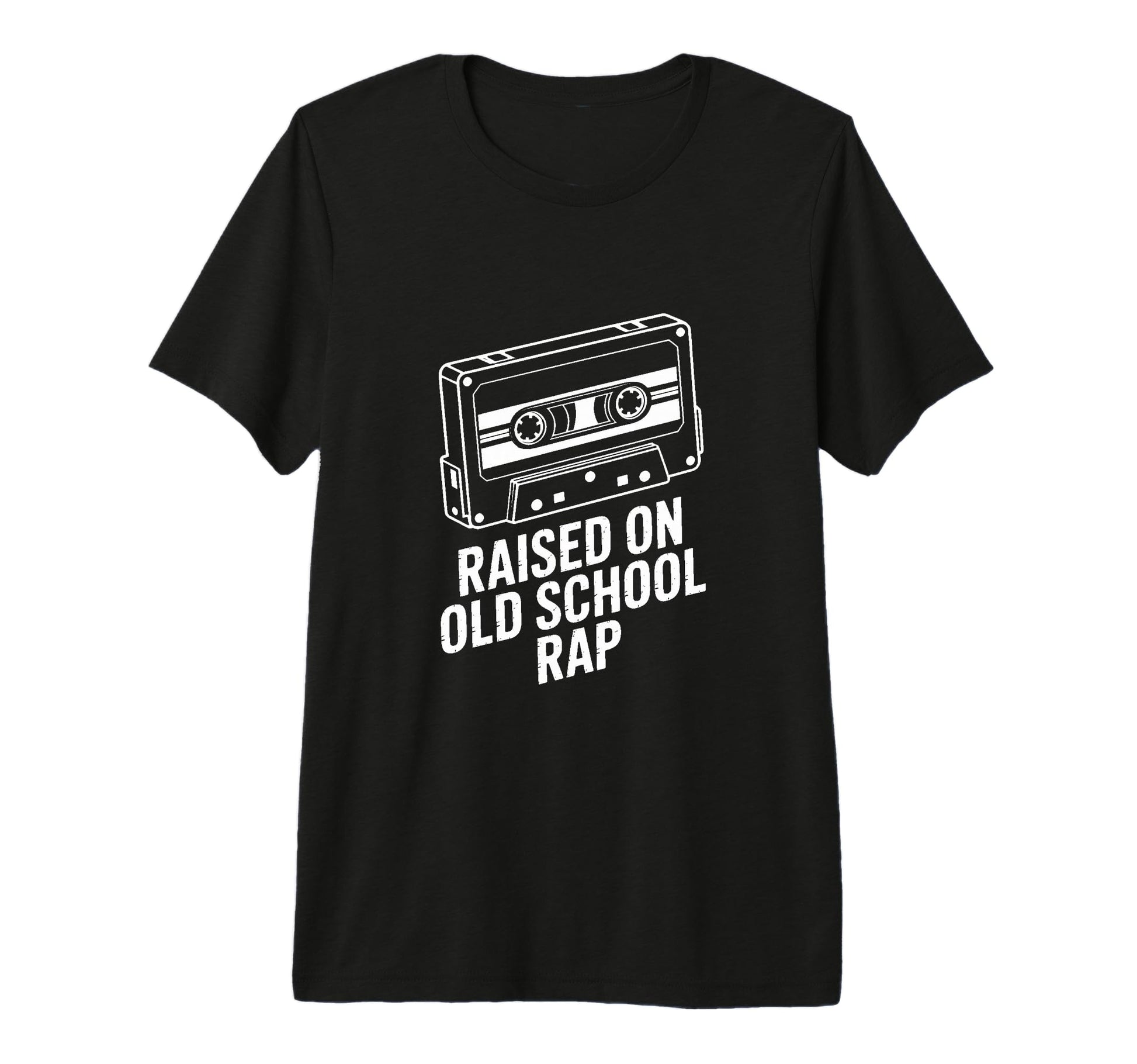 Raised Old School Rap Hip Hop Cassette T-Shirt - Custom Art Print Unisex - T-Shirt, Sweatshirt, Hoodie