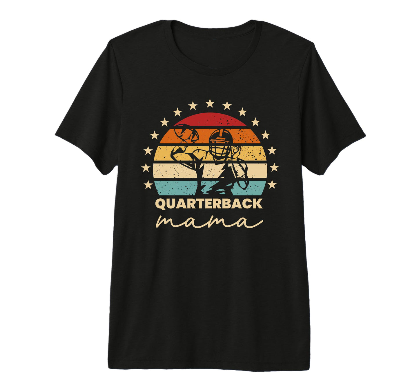 Quarterback Mama Football Mom Qb Game Day T-Shirt - Unique Graphic Unisex - T-Shirt, Sweatshirt, Hoodie