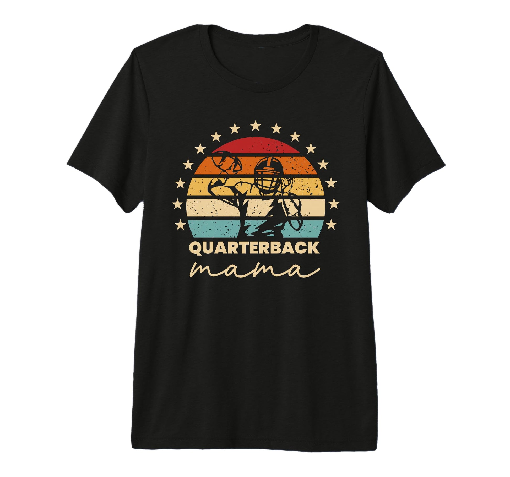 Quarterback Mama Football Mom Qb Game Day T-Shirt - Unique Graphic Unisex - T-Shirt, Sweatshirt, Hoodie