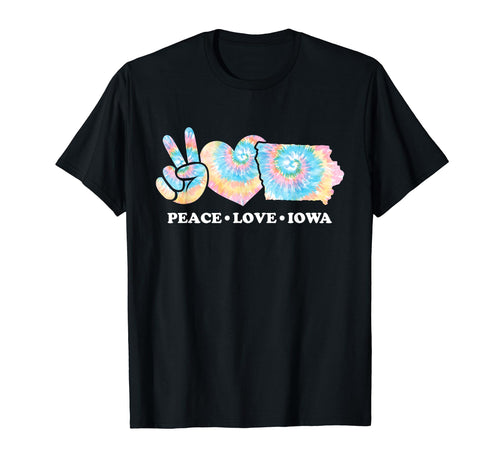Tie Dye Iowa Hippie Gift Co Sweatshirt - Graphic Print Unisex - T-Shirt, Sweatshirt, Hoodie