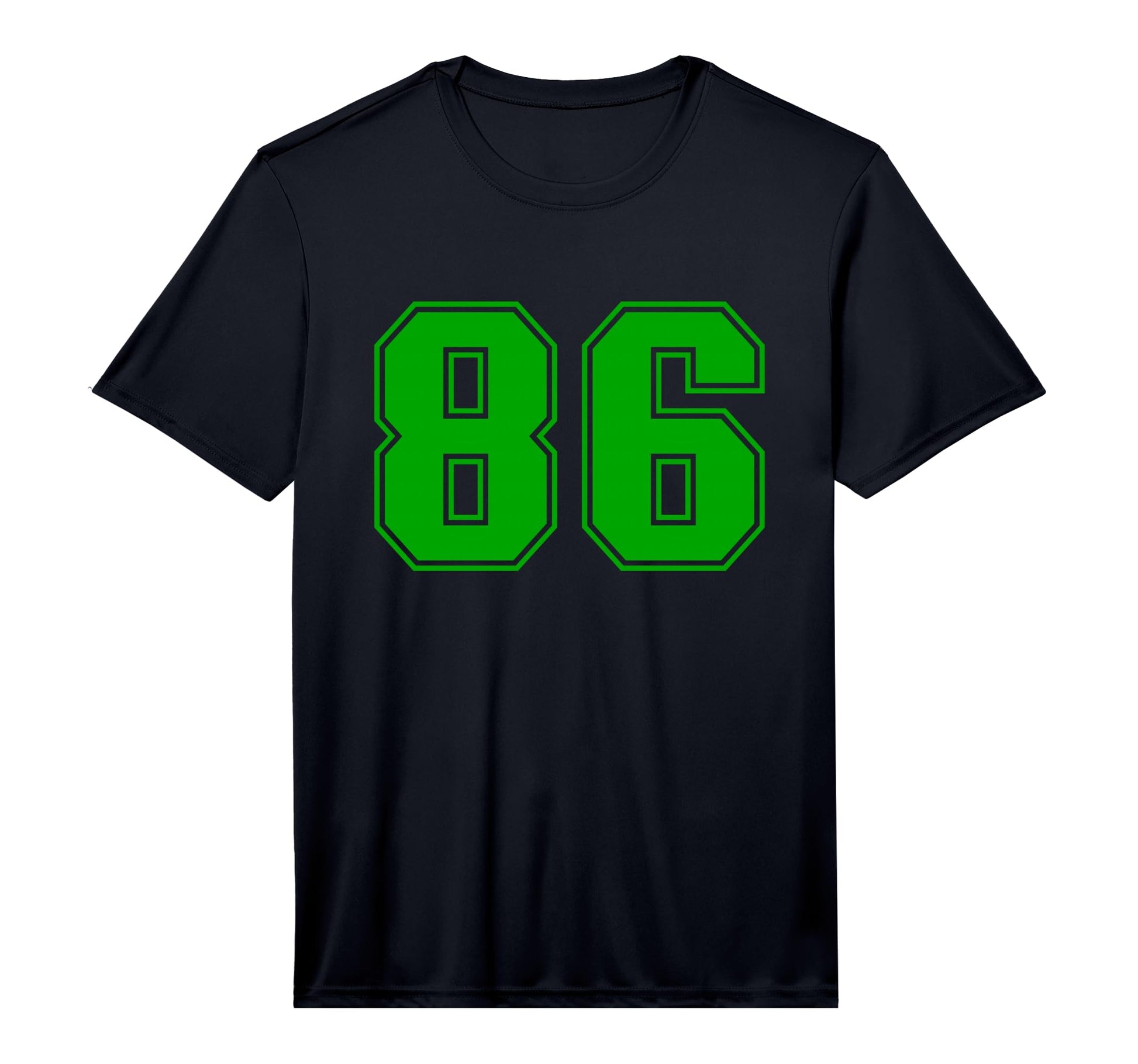 Green Sports Team Number 86 Performance T-Shirt - Custom Art Print Unisex - T-Shirt, Sweatshirt, Hoodie