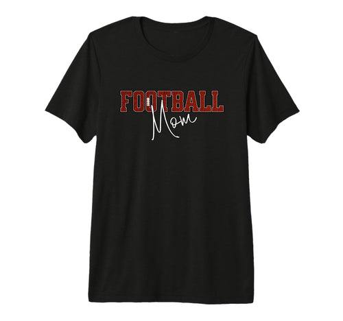 Proud Football Mom Game Day Tri Blend T-Shirt - Trendy Graphic for Adults - T-Shirt, Sweatshirt, Hoodie