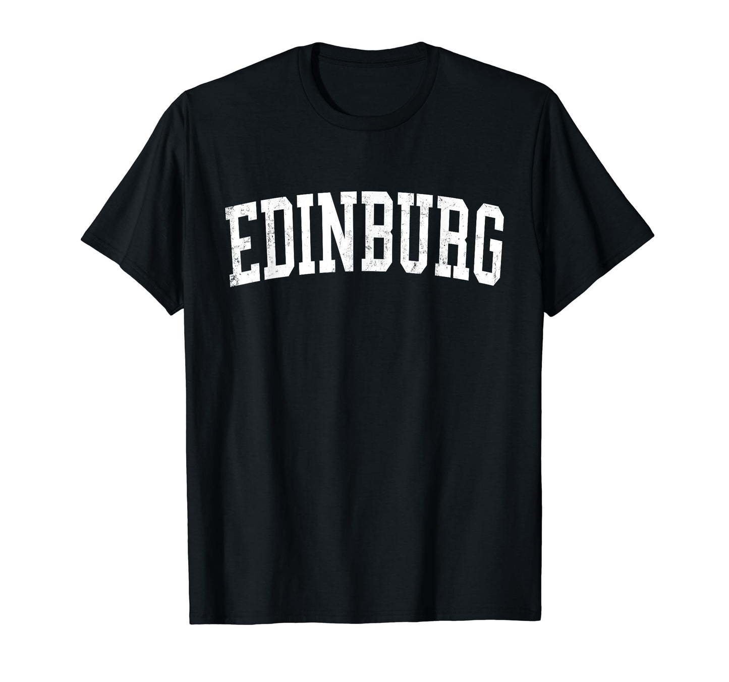 Edinburg Tx Distressed White Varsity T-Shirt - Graphic Print for Adults - T-Shirt, Sweatshirt, Hoodie