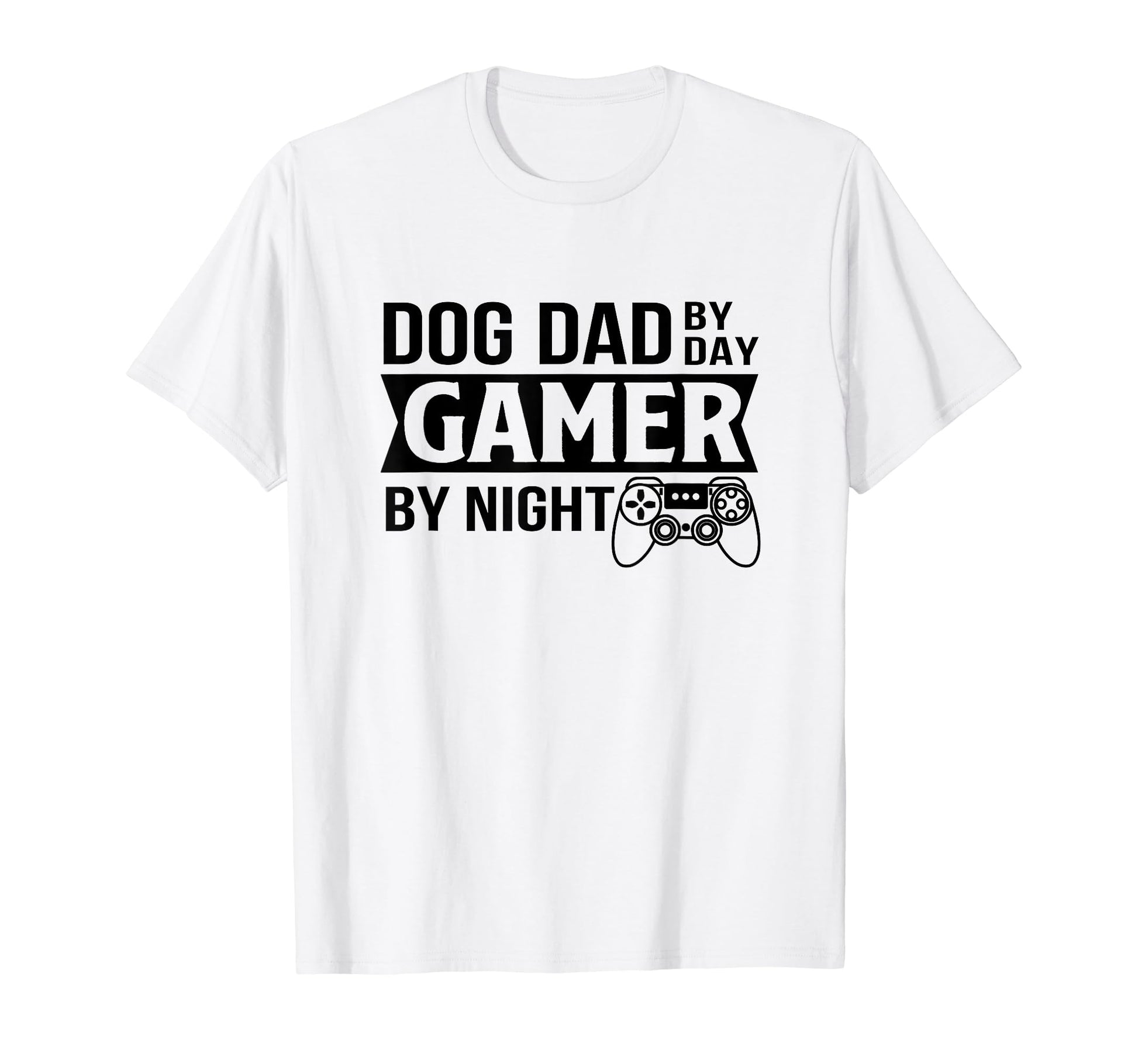Dog Dad Dad Gamer Night Funny Dog Dad T-Shirt - Minimalist Print Men Women - T-Shirt, Sweatshirt, Hoodie
