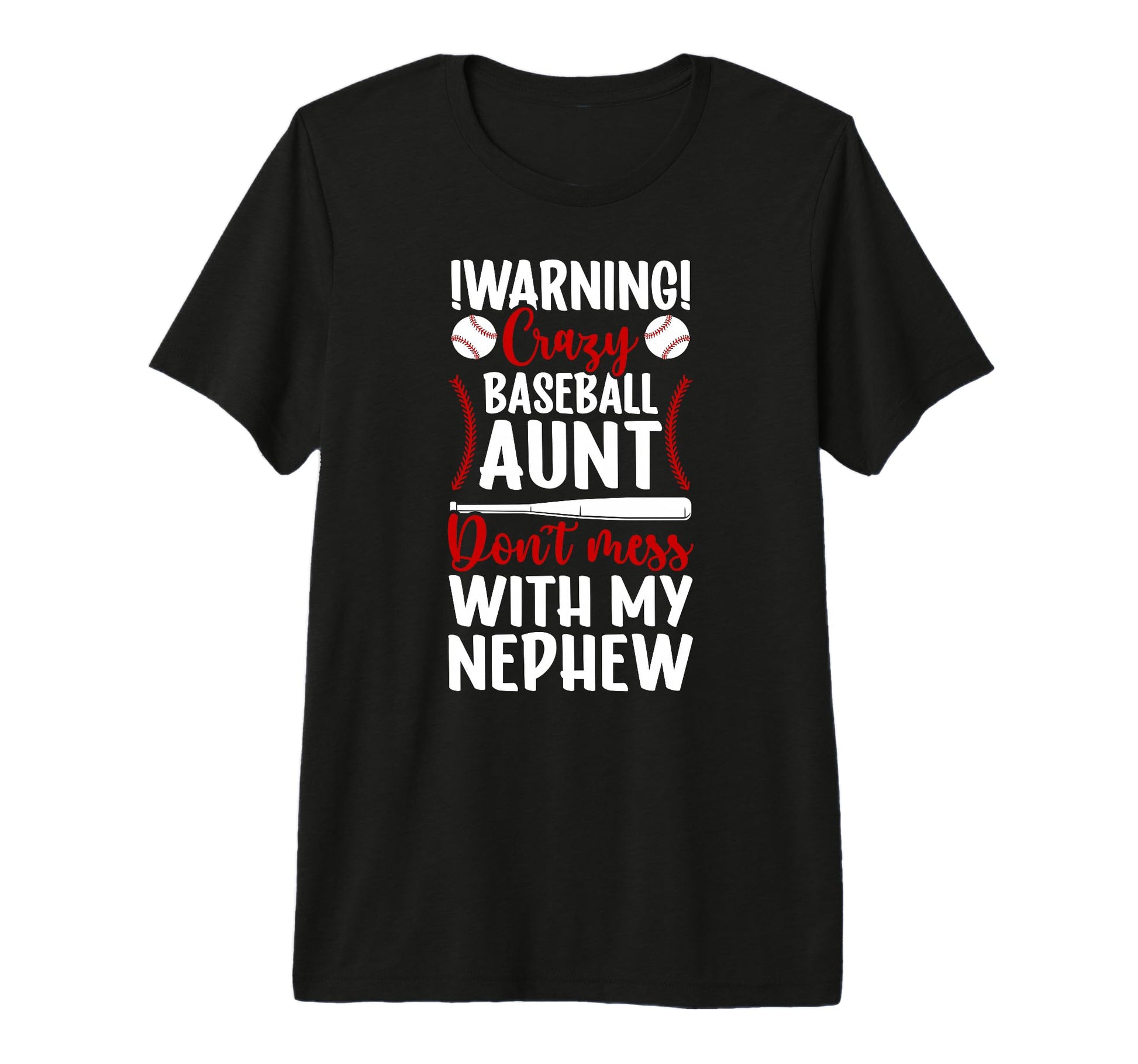 Crazy Baseball Aunt Baseball Player T-Shirt - Graphic Print Men Women - T-Shirt, Sweatshirt, Hoodie