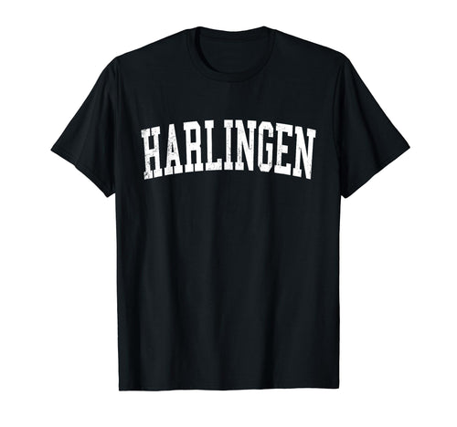 Harlingen Tx Distressed White Varsity T-Shirt - Graphic Print Unisex - T-Shirt, Sweatshirt, Hoodie