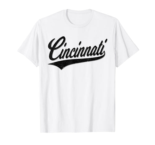 Cincinnati Ohio Varsity Script Sports T-Shirt - Trendy Graphic Unisex - T-Shirt, Sweatshirt, Hoodie