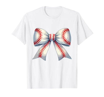 Coquette Baseball Bow Baseball Mom T-Shirt - Novelty Apparel Unisex - T-Shirt, Sweatshirt, Hoodie