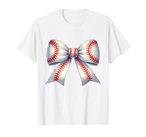 Coquette Baseball Bow Baseball Mom T-Shirt - Novelty Apparel Unisex - T-Shirt, Sweatshirt, Hoodie