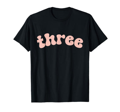 3Rd Birthday Boho Wavy Blush Mauve T-Shirt - Aesthetic Graphic Men Women - T-Shirt, Sweatshirt, Hoodie