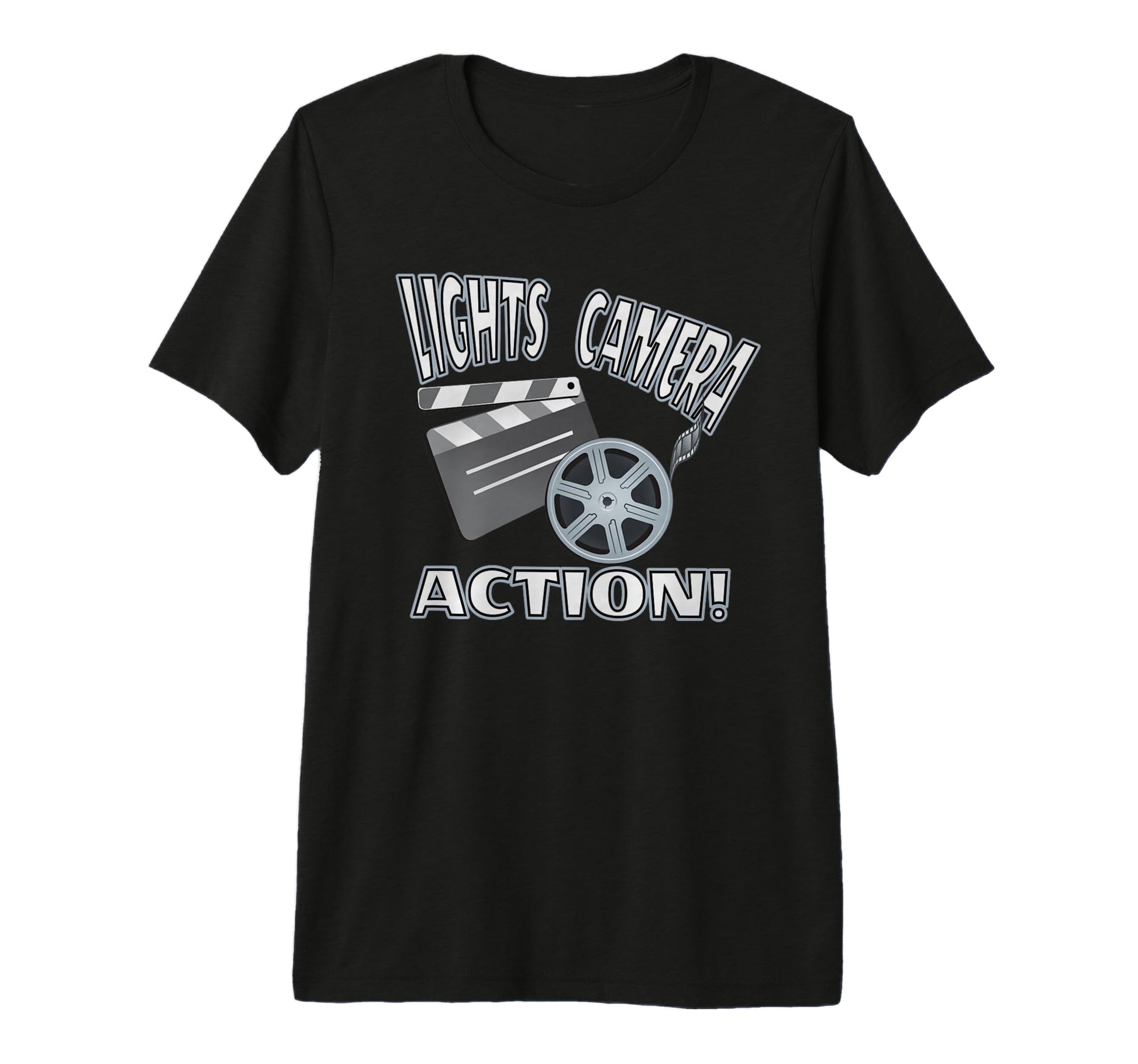 Lights Camera Action Filmmaking Movie T-Shirt - Graphic Print Unisex - T-Shirt, Sweatshirt, Hoodie