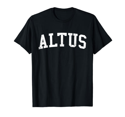 Altus Ok Distressed White Varsity T-Shirt - Unique Graphic Men Women - T-Shirt, Sweatshirt, Hoodie