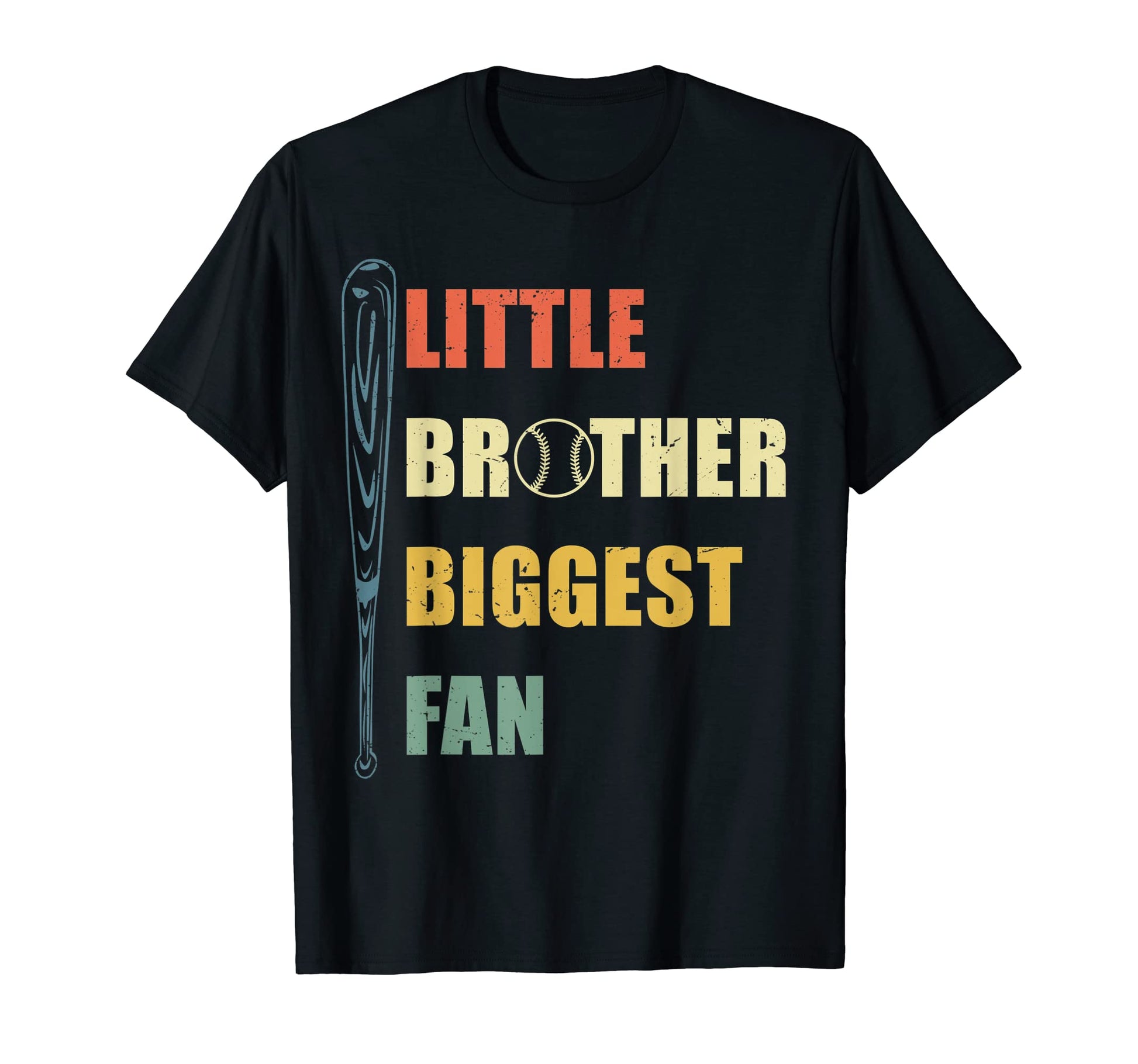 Little Brother Biggest Fan Baseball T-Shirt - Graphic Print Men Women - T-Shirt, Sweatshirt, Hoodie