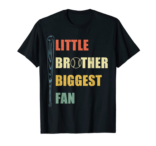 Little Brother Biggest Fan Baseball T-Shirt - Graphic Print Men Women - T-Shirt, Sweatshirt, Hoodie