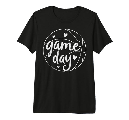 Game Day Vibes Basketball Player Fan T-Shirt - Minimalist Print Men Women - T-Shirt, Sweatshirt, Hoodie