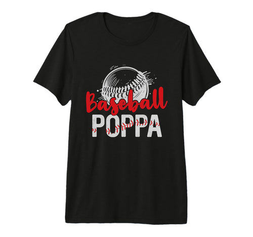 Mens Baseball Poppa Fathers Day Dad T-Shirt - Aesthetic Graphic for Adults - T-Shirt, Sweatshirt, Hoodie