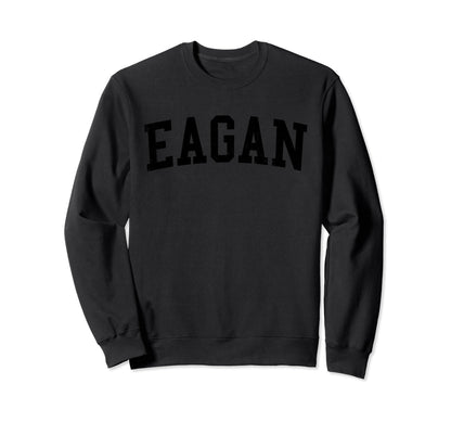 Eagan Mn Distressed Black Varsity Sweatshirt - Unique Graphic Unisex - T-Shirt, Sweatshirt, Hoodie