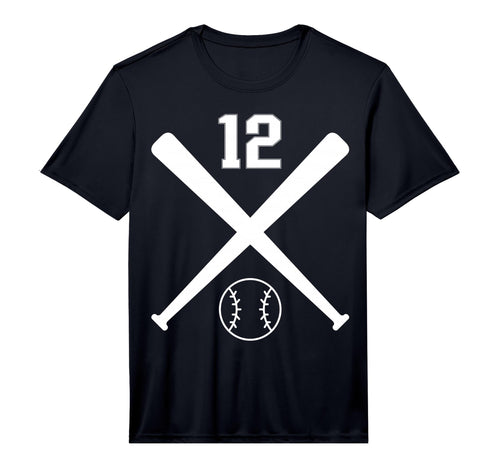 Baseball Softball Number 12 T-Shirt - Streetwear Style Men Women - T-Shirt, Sweatshirt, Hoodie