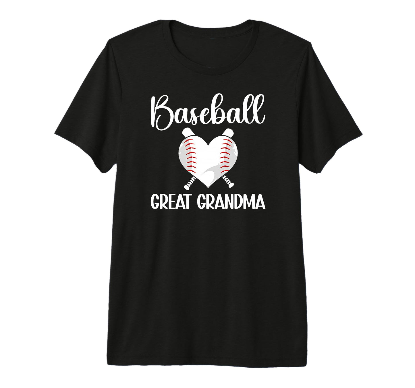Baseball Great Grandma Heart Baseball T-Shirt - Aesthetic Graphic Unisex - T-Shirt, Sweatshirt, Hoodie