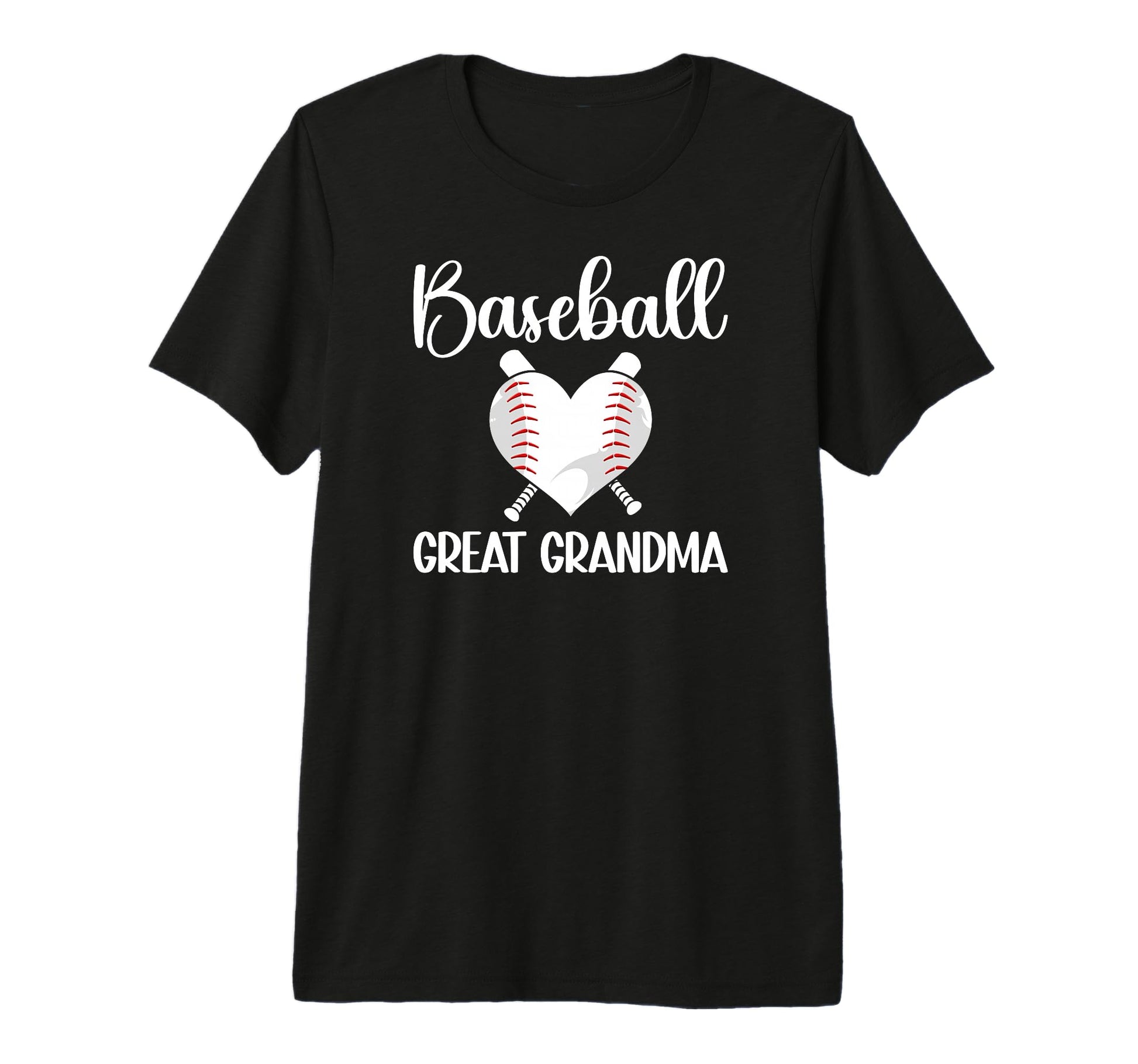Baseball Great Grandma Heart Baseball T-Shirt - Aesthetic Graphic Unisex - T-Shirt, Sweatshirt, Hoodie