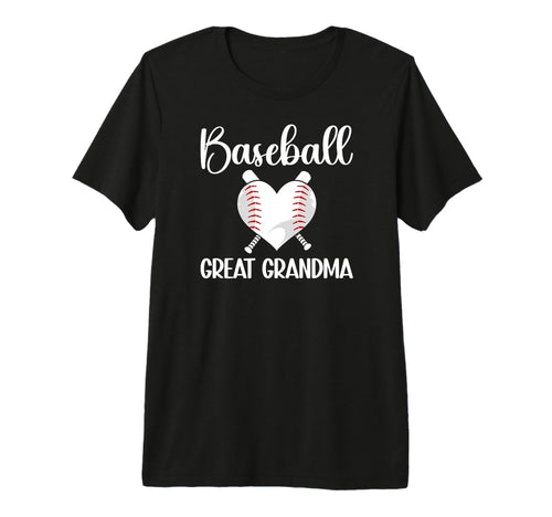 Baseball Great Grandma Heart Baseball T-Shirt - Aesthetic Graphic Unisex - T-Shirt, Sweatshirt, Hoodie