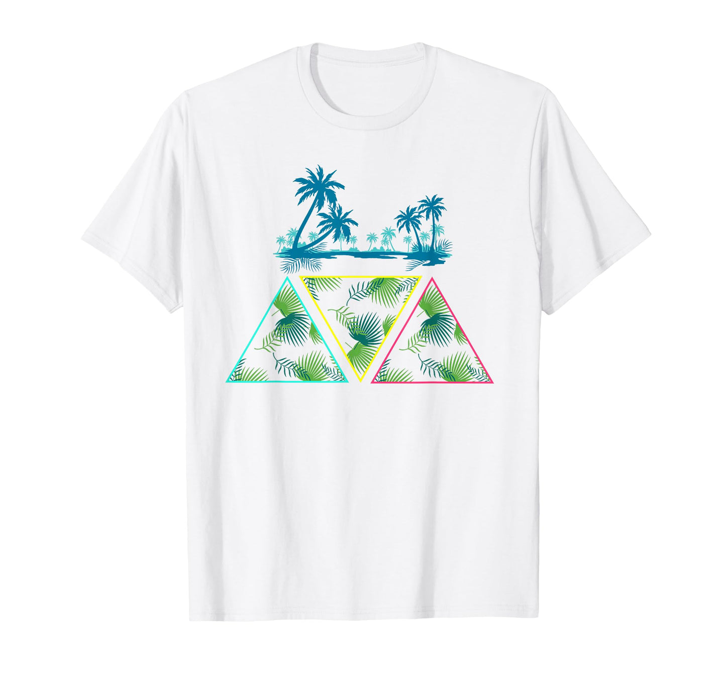 Summer Vacation Art 80S Palm Trees T-Shirt - Trendy Graphic for Adults - T-Shirt, Sweatshirt, Hoodie