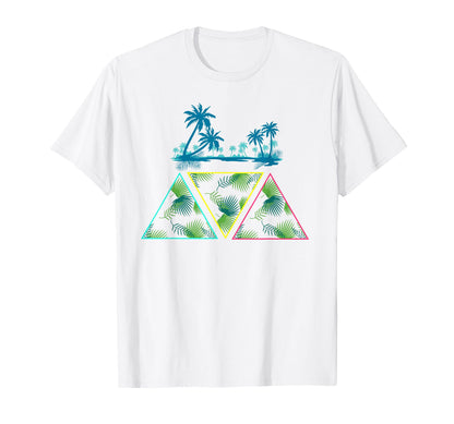Summer Vacation Art 80S Palm Trees T-Shirt - Trendy Graphic for Adults - T-Shirt, Sweatshirt, Hoodie