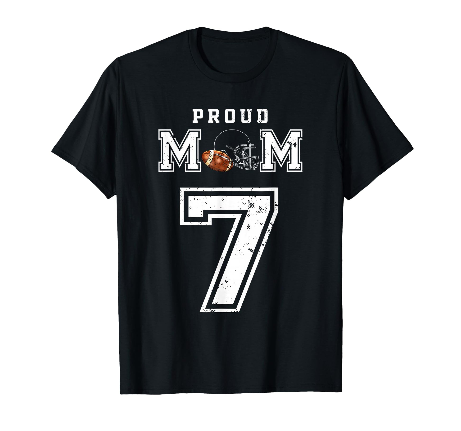 Custom Proud Football Mom Number T-Shirt - Casual Everyday Wear for Adults - T-Shirt, Sweatshirt, Hoodie