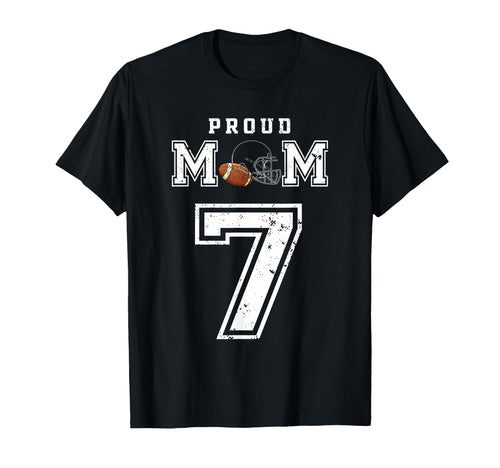 Custom Proud Football Mom Number T-Shirt - Casual Everyday Wear for Adults - T-Shirt, Sweatshirt, Hoodie