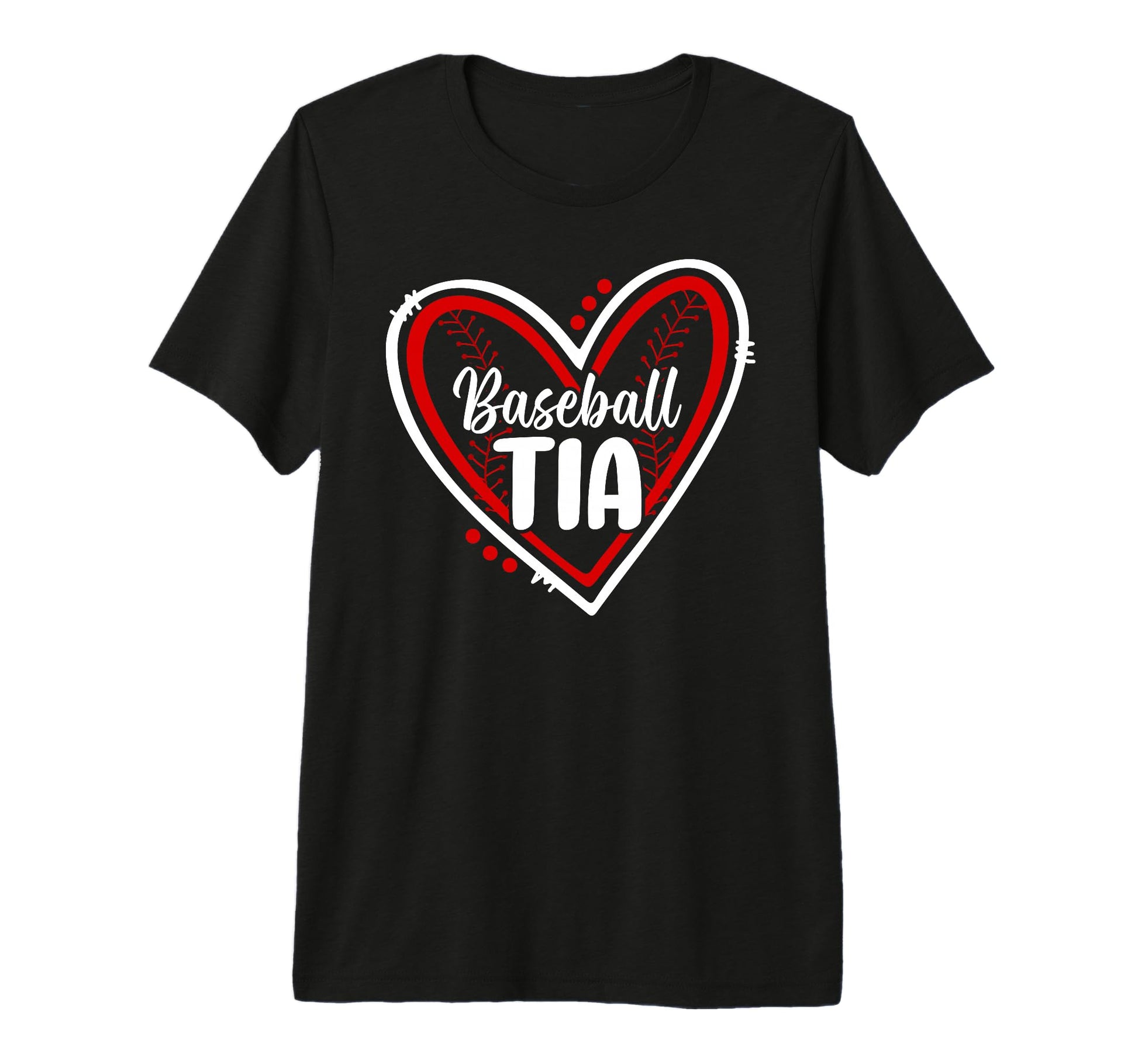 Baseball Tia Heart Tia Baseball Player Tia T-Shirt - Graphic Print Unisex - T-Shirt, Sweatshirt, Hoodie