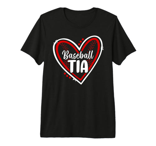 Baseball Tia Heart Tia Baseball Player Tia T-Shirt - Graphic Print Unisex - T-Shirt, Sweatshirt, Hoodie