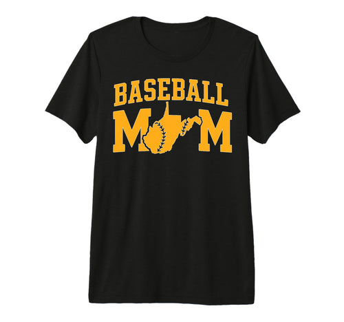 West Virginia Baseball Mommy State Pride T-Shirt - Novelty Apparel Unisex - T-Shirt, Sweatshirt, Hoodie