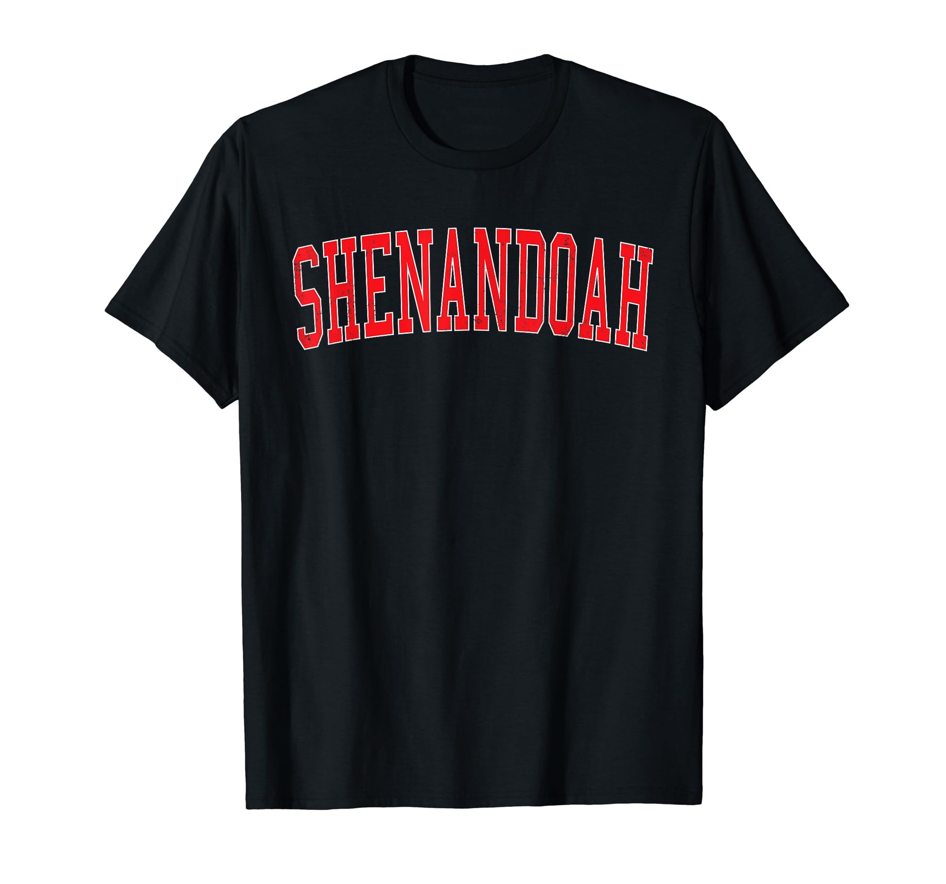 Shenandoah La Distressed Red Varsity T-Shirt - Minimalist Print Men Women - T-Shirt, Sweatshirt, Hoodie