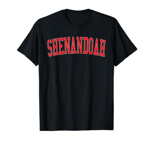 Shenandoah La Distressed Red Varsity T-Shirt - Minimalist Print Men Women - T-Shirt, Sweatshirt, Hoodie