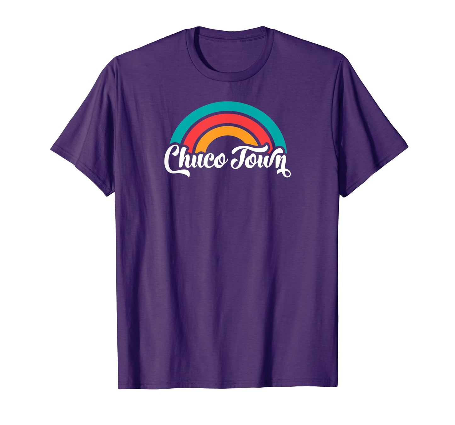 Chuco Town El Paso Tx Script Rainbow T-Shirt - Minimalist Print Men Women - T-Shirt, Sweatshirt, Hoodie