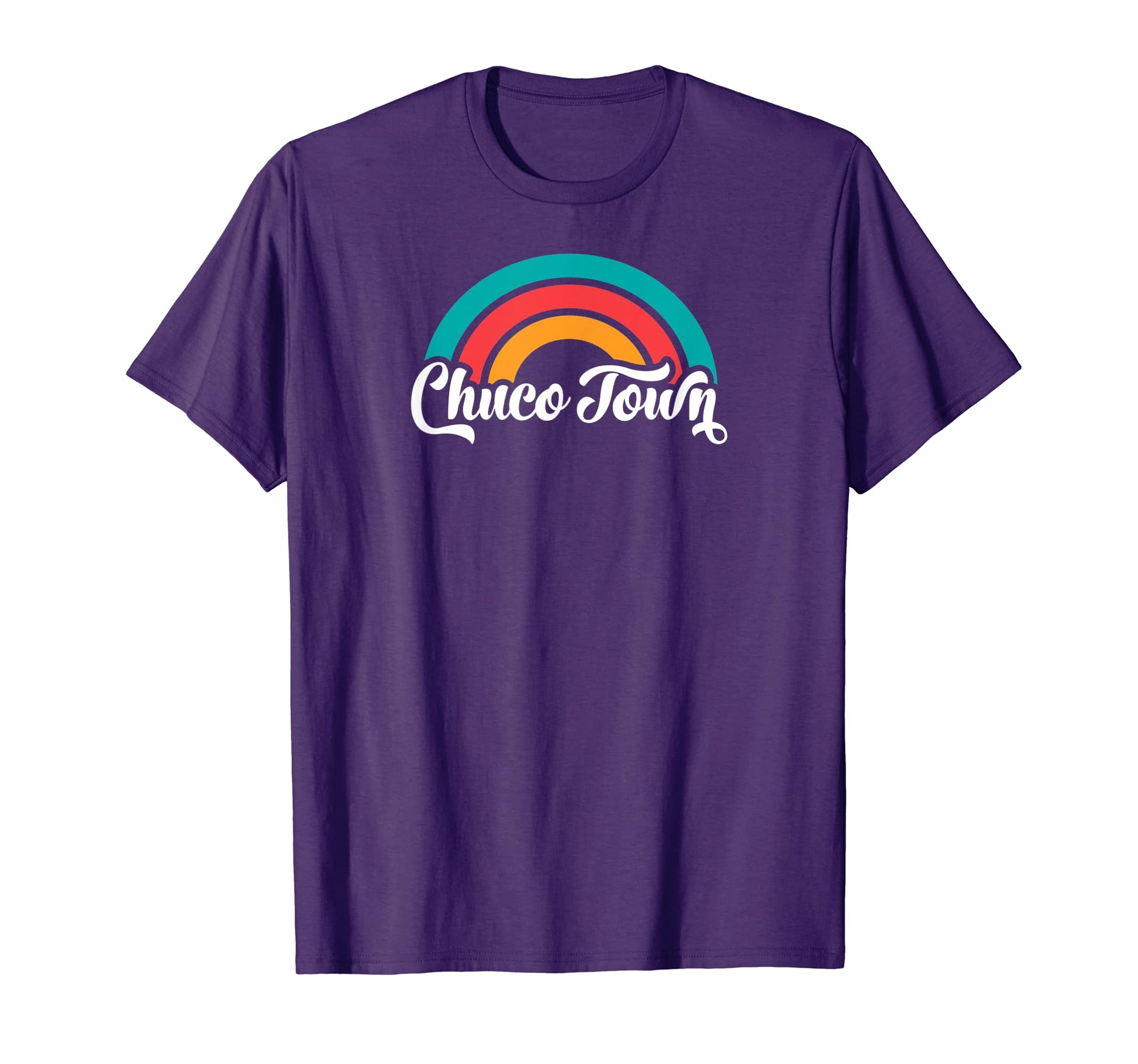 Chuco Town El Paso Tx Script Rainbow T-Shirt - Minimalist Print Men Women - T-Shirt, Sweatshirt, Hoodie