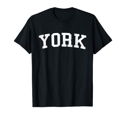 York Pa Distressed White Varsity T-Shirt - Streetwear Style Unisex - T-Shirt, Sweatshirt, Hoodie