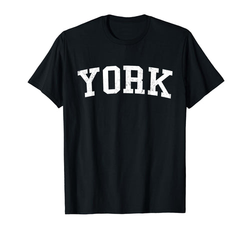York Pa Distressed White Varsity T-Shirt - Streetwear Style Unisex - T-Shirt, Sweatshirt, Hoodie