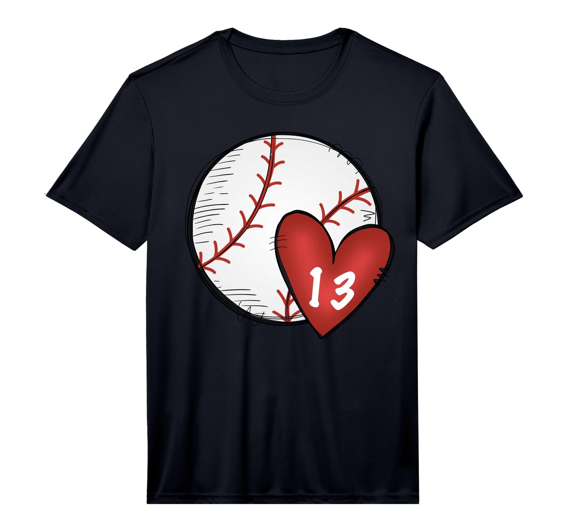 Womens Custom Baseball Mom Number 13 T-Shirt - Graphic Print Men Women - T-Shirt, Sweatshirt, Hoodie
