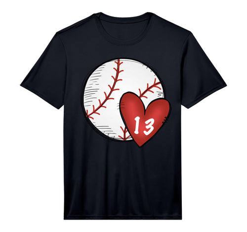 Womens Custom Baseball Mom Number 13 T-Shirt - Graphic Print Men Women - T-Shirt, Sweatshirt, Hoodie