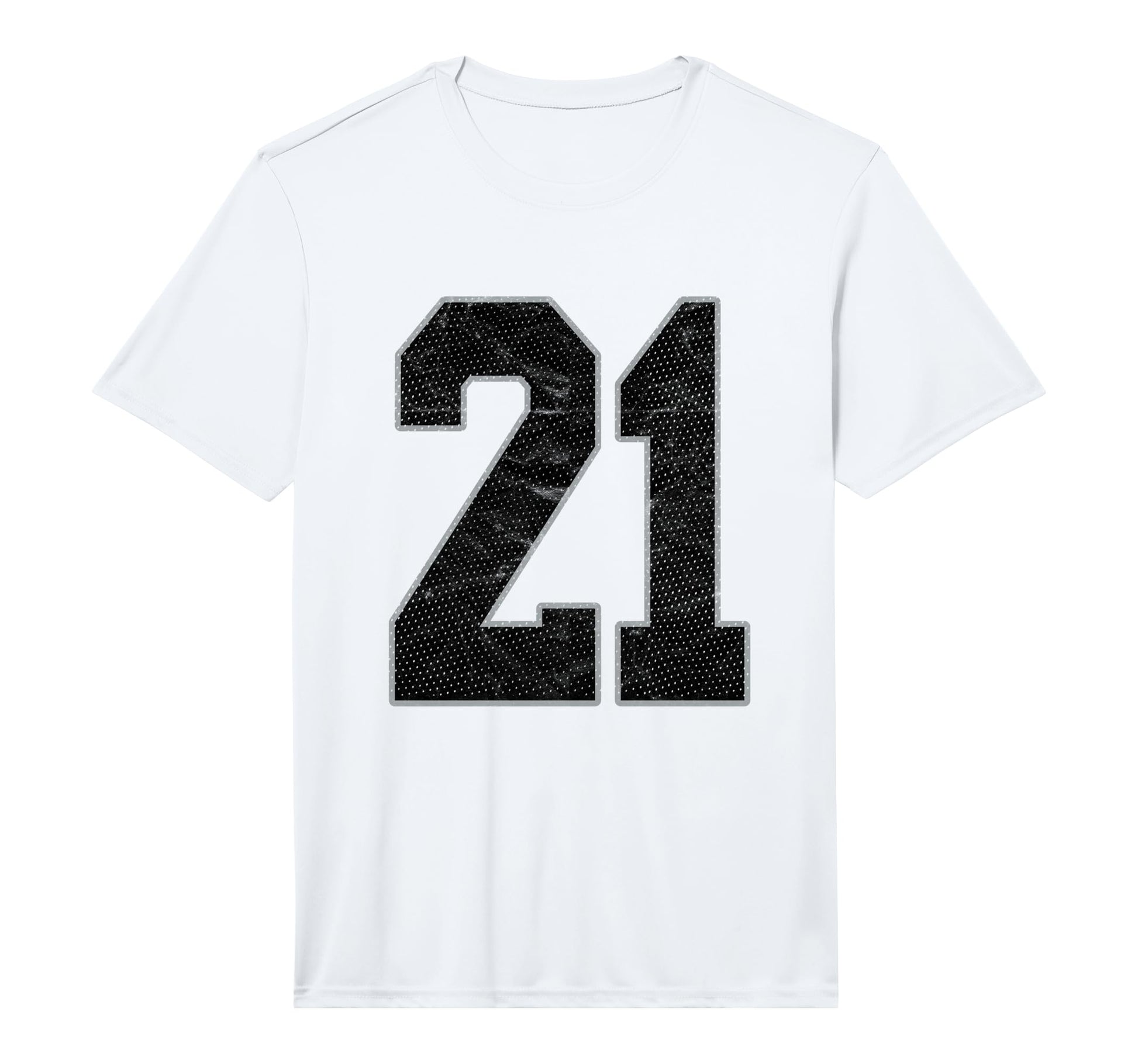 Number 21 Numbered Uniform Sports Team T-Shirt - Graphic Print for Adults - T-Shirt, Sweatshirt, Hoodie